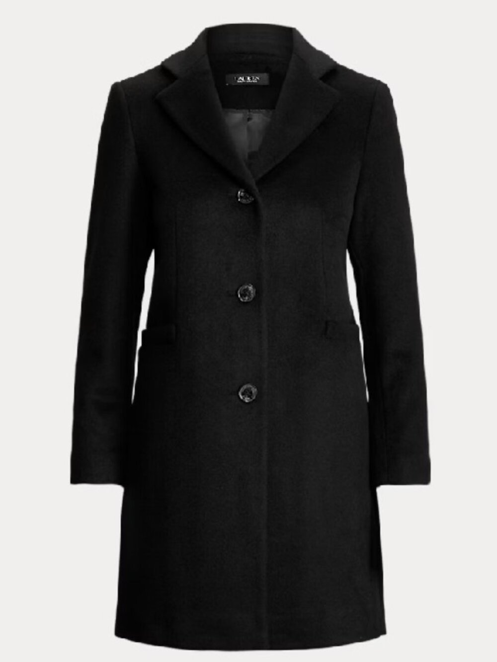 New Lauren Ralph Lauren Wool Coat Black